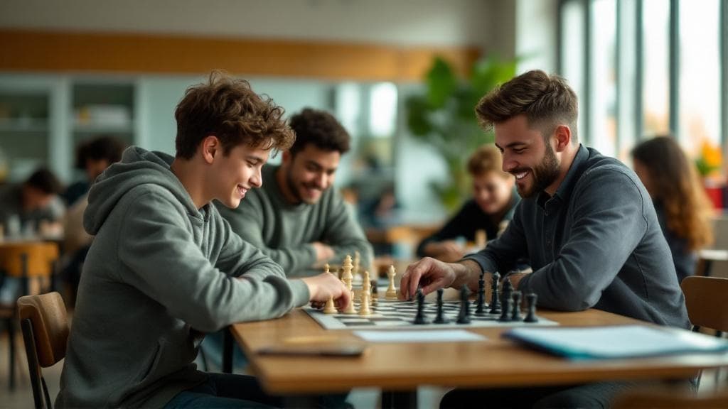 Coach guiding a student through a chess position using MatchCraft tools